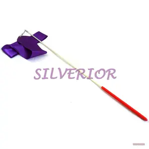 Tangkai Gagang Tongkat Senam Tali Pita Tari Stik Balet Gym Stick Ungu