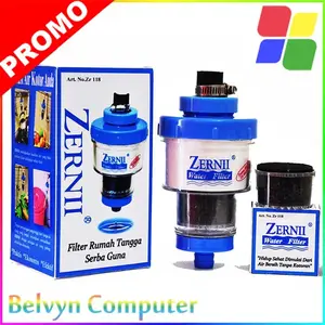 Paket ZERNII Water Filter Penjernih Air + Refill Karbon Aktif 4pcs