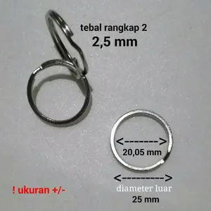 Ring gantungan kunci diameter 2 cm