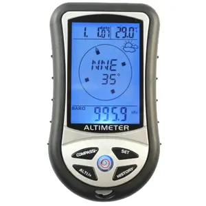 Mini 8 in1 LCD Digital Altimeter Barometer Thermo Compass Weather
