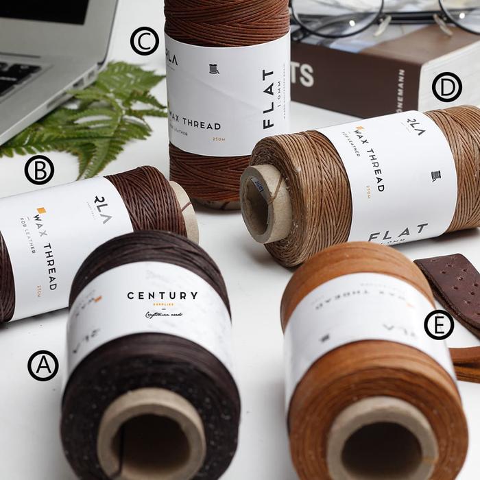 Gambar Wax Leather Thread 1mm / Benang Kulit / Leather Tool / Waxed / Tools dari centurysupplies Kota Bogor Tokopedia