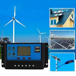 10A 12V/24V LCD Solar Charge Controller with Auto Regulator Ti
