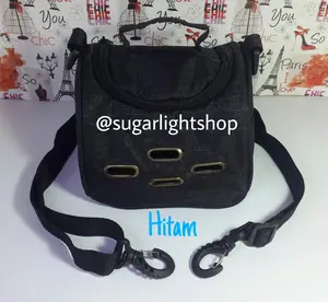Travel Pouch Krusty 3in1 Hitam Tas Jalan Hewan Kecil Sugar Glider