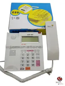 Telephone Kabel Sahitel S-52 (WHITE,BLUE,RED) Putih Lcd