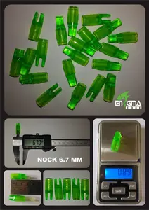 Nock 6.7 mm, Plastic, Arrow, Panah, Panahan, Archery