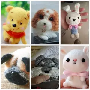 Dog Nose S2 6mm Hidung Boneka Bahan Needle Felt Amigurumi Wool flanel