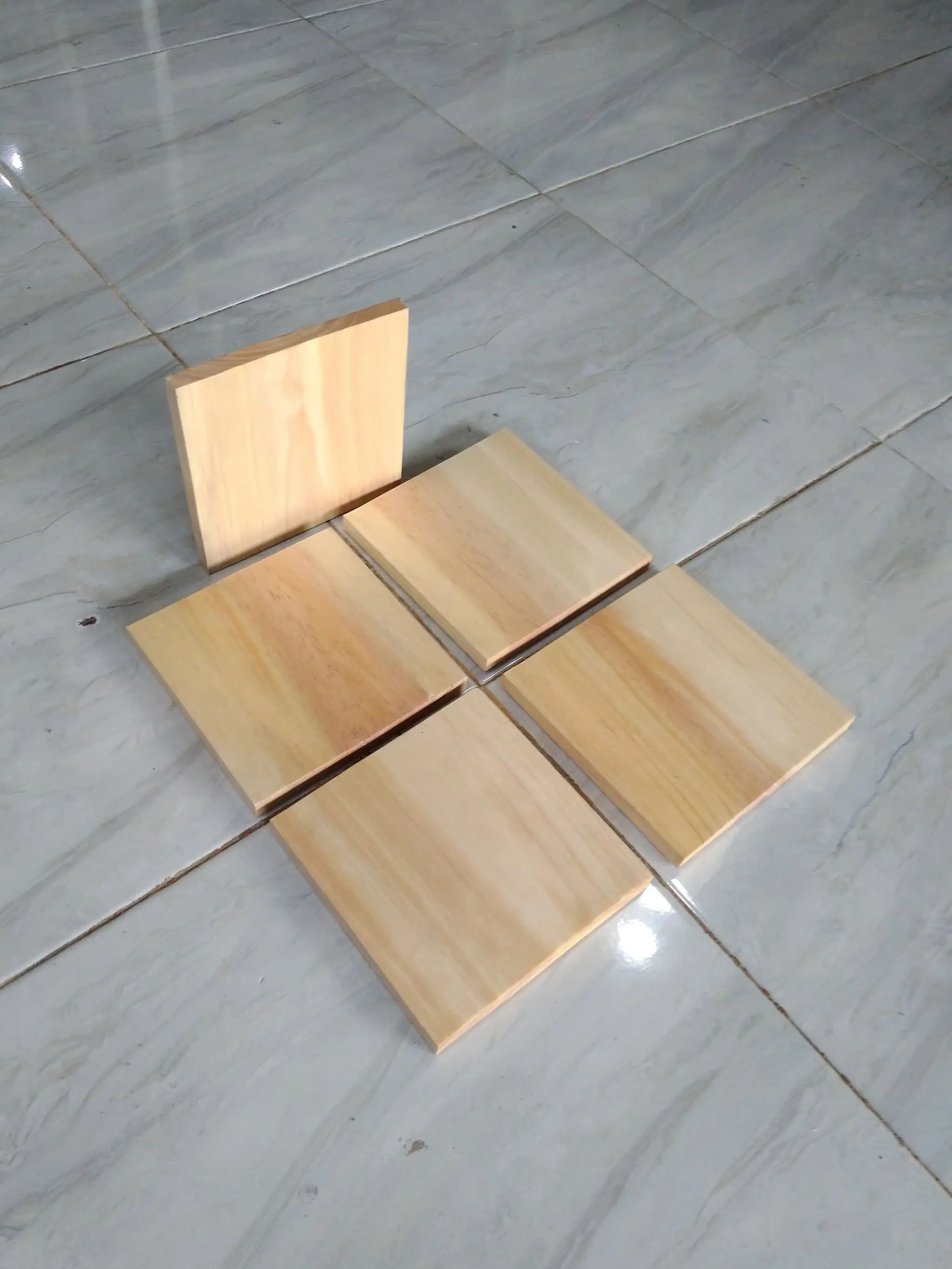 Talenan Kayu kotak 15 x 15 / bahan Decoupage / bahan talenan lukis