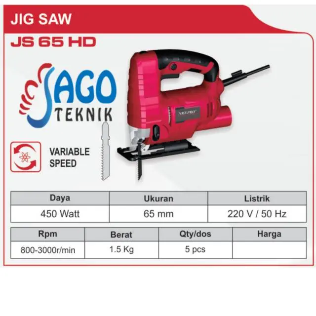 Mesin Gergaji / Jig Saw JS 65 HD merk Norita 1