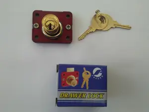 KUNCI LACI KECIL 16 mm / KUNCI LEMARI FREDER MERAH 1,6 cm (MIRIP MODEL 808 KECIL)