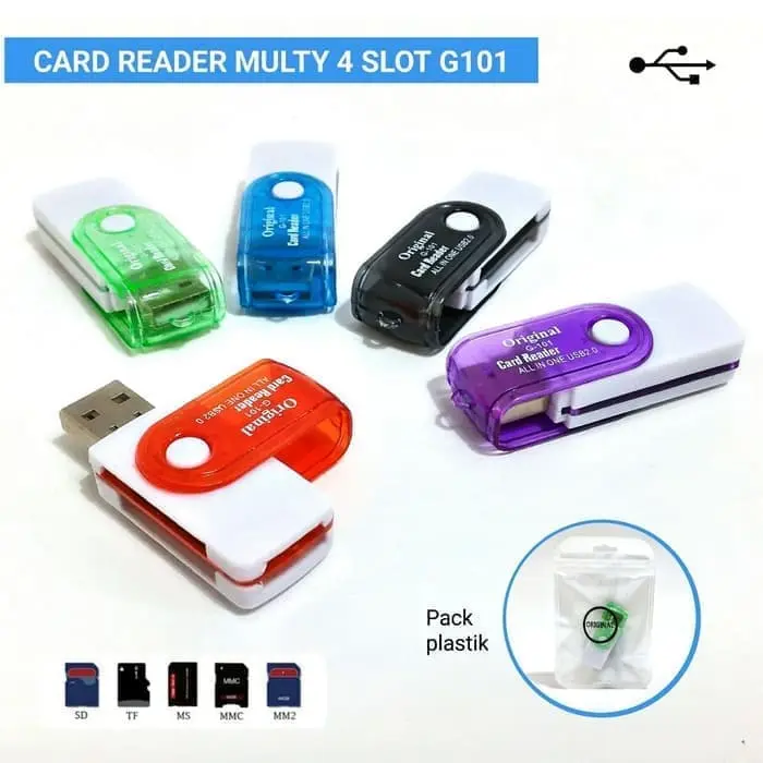 CARD READER 4IN1 CARD READER PUTAR 4 IN 1 MMC CONVERTER TO FLASHDISK