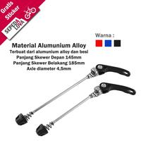 Gambar Sepasang AS QR Quick Release Sepeda Hub Skewer Alloy - Merah dari Sepedalova Kota Serang 3 Tokopedia