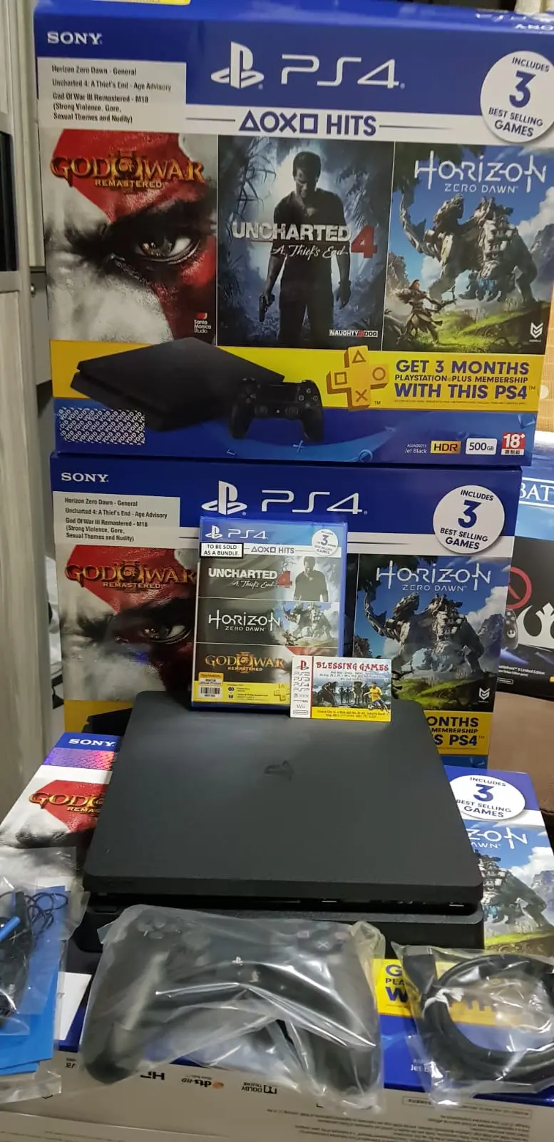 PS4 SLIM BUNDLE UNCHARTED 4 & HORIZON Murah Bngetzzzz