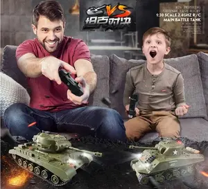 TANK RC US M4A3 SHERMAN BATTLE VS TANK