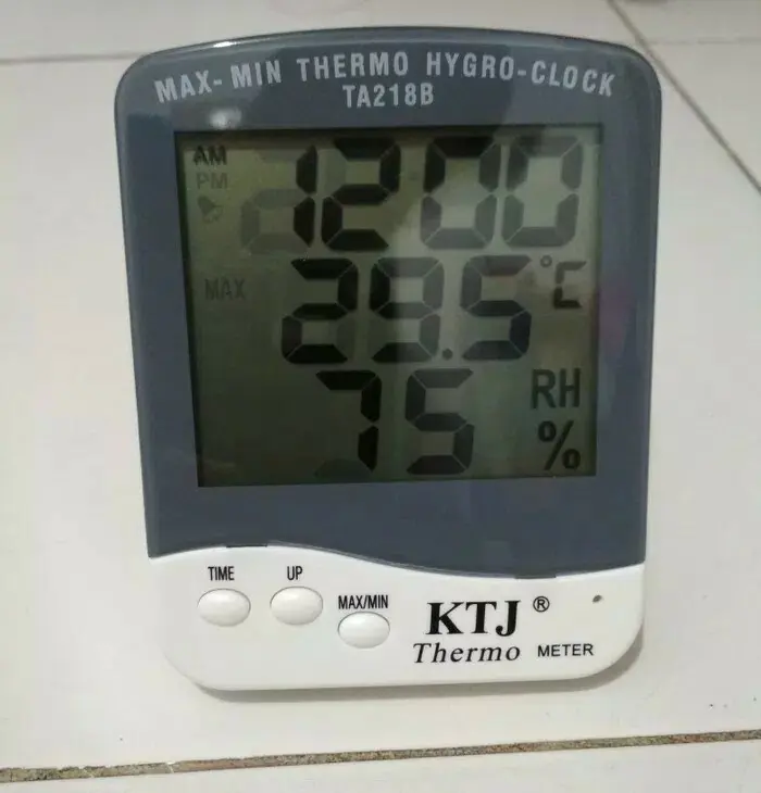 KTJ Digital Thermo-Hygro Clock Pengukur Suhu Ruangan