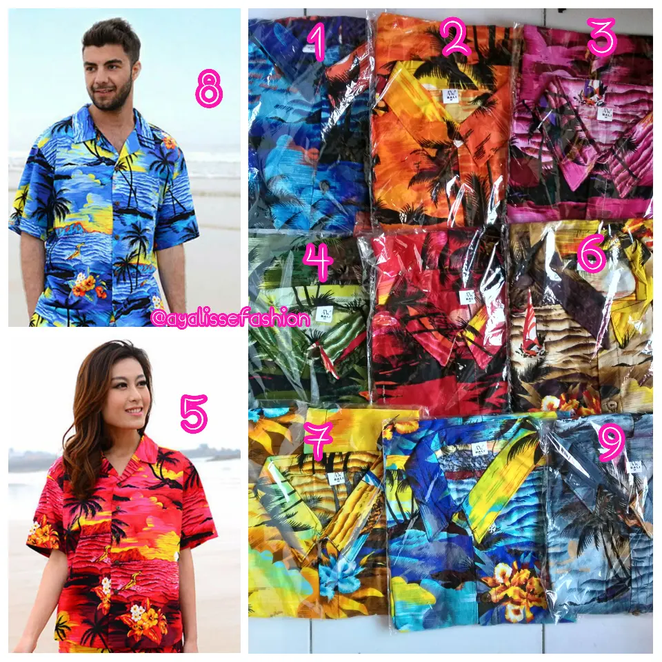Kemeja hawai size m-xl /kemeja pantai /kemeja bali /baju bali