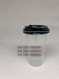 Gambar cup minuman ekslusif takeaway plastik dengan tutup flip hitam volume dari BAR TOOLS INDONESIA Kota Malang 1 Tokopedia