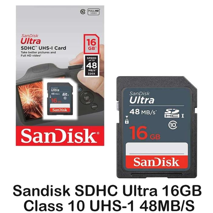 Gambar Memory Sandisc Ultra 16GB Class 10 80mpbs dari WINS OFFICIAL STORE Kota Administrasi Jakarta Utara Tokopedia
