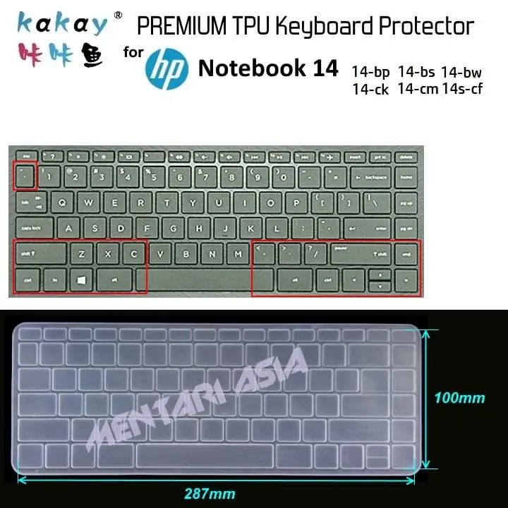 Keyboard Protector HP Notebook 14-bp bs bw ck cm - KAKAY PREMIUM TPU