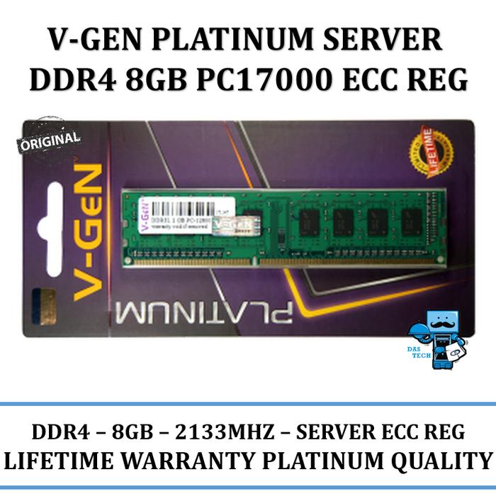 Memory RAM Server V-GeN DDR4 8GB PC-17000 ECC REG-Memory Server For PC ...