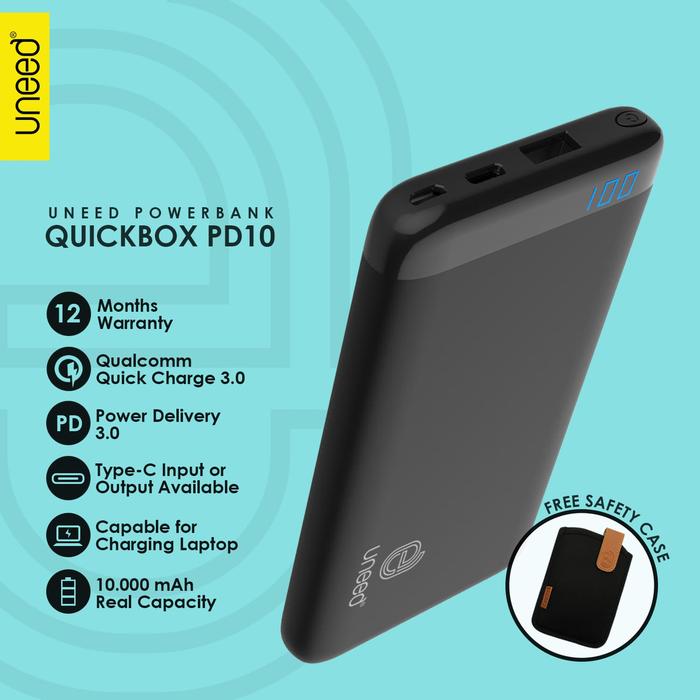 Gambar UNEED Powerbank 10.000mAH with Power Delivery 3.0 & Quick Charge 3.0 dari Uneed Indonesia Kota Administrasi Jakarta Utara Tokopedia