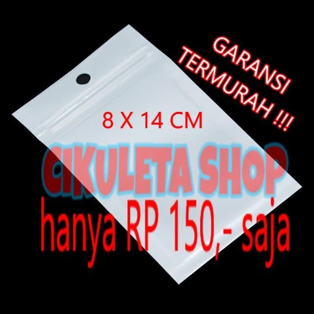 PLASTIK KLIP / PLASTIK ZIPLOCK PUTIH 8X14CM HARGA SATUAN 0