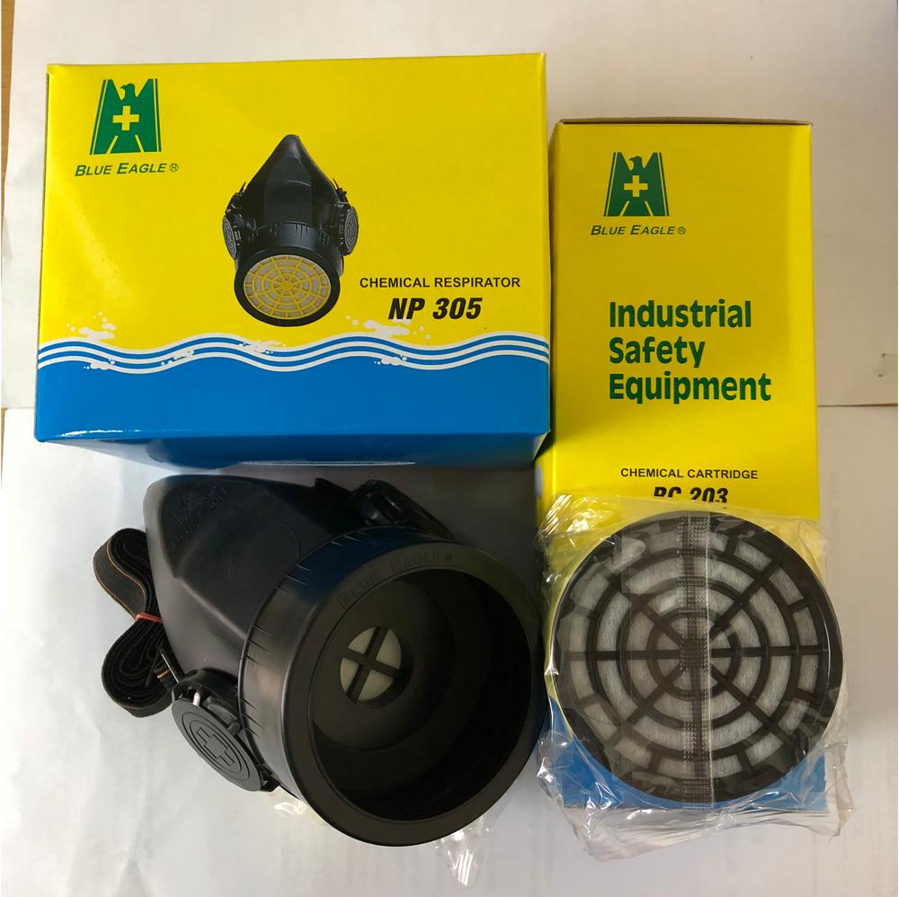 Masker Respirator NP305 + Filter Cartridge RC202/ RC203 Blue Eagle