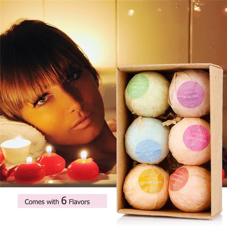 Bath Bombs Salt Sabun Mandi Bathtube Bubble Essential Oil 6PCS 4