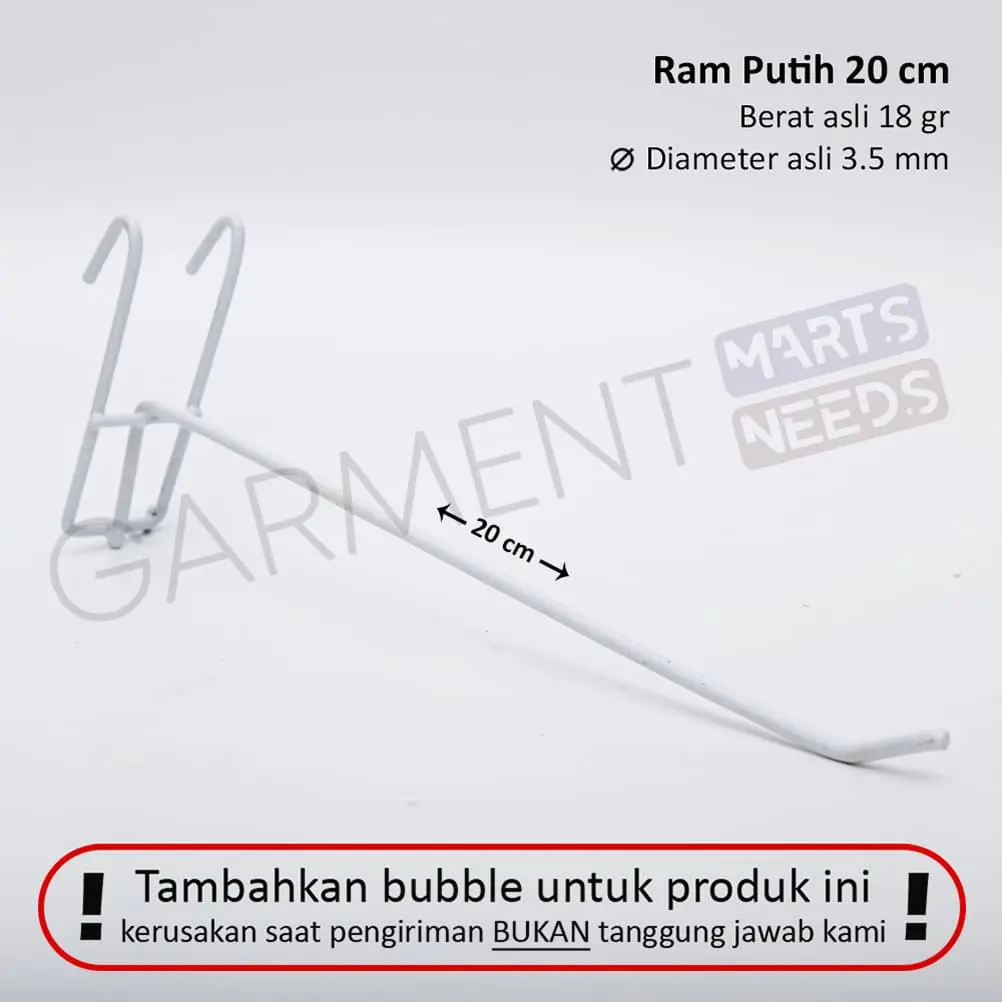 Ram Display Hanger 20 Cm Hook Aksesoris cantolan hanger besi pajangan