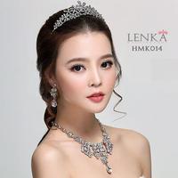 Gambar Aksesoris Crystal Wedding l Paket Crown Kalung Anting Lenka - HMK014 dari Lenka Wedding Shop Kota Surabaya 3 Tokopedia