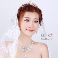 Gambar Paket Crown Kalung Anting Crystal l Aksesoris Wedding Lenka - HMK011 dari Lenka Wedding Shop Kota Surabaya 3 Tokopedia
