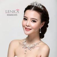 Gambar Aksesoris Mutiara Wedding l Paket Crown Kalung Anting Lenka - HMK015 dari Lenka Wedding Shop Kota Surabaya 2 Tokopedia