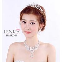 Gambar Paket Crown Kalung Anting Crystal l Aksesoris Wedding Lenka - HMK011 dari Lenka Wedding Shop Kota Surabaya 2 Tokopedia