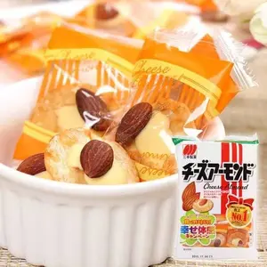 Sanko Cheese Almond Senbei Kraker Beras Jepang Rasa Shoyu Keju Almond