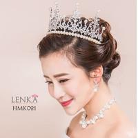 Gambar Aksesoris Royal Wedding Modern Paket Crown Kalung Anting Lenka- HMK021 dari Lenka Wedding Shop Kota Surabaya 2 Tokopedia