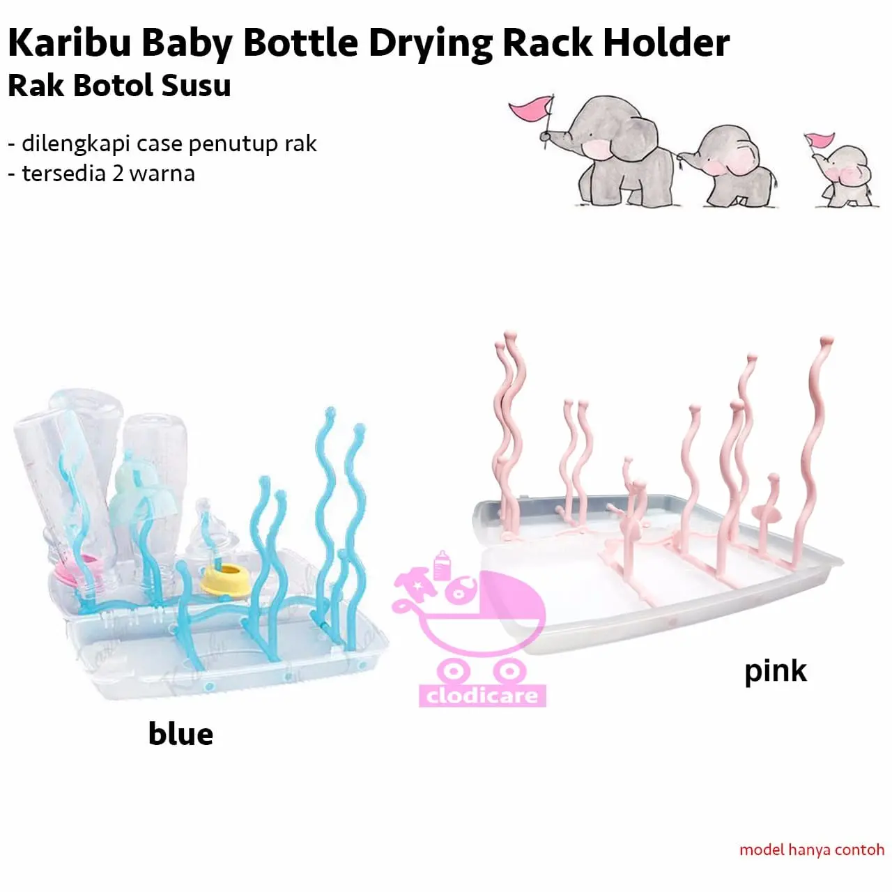 Kandila Baby Bottle Drying Rack Holder - Rak Pengering Botol Portable Travelling Healing
