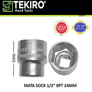 Tekiro Mata Kunci Sock Socket Sok 1/2" 6PT 24mm 24 Mm 1Pcs