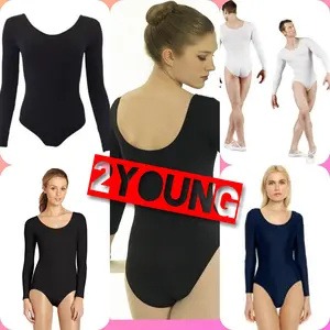 Baju Senam Balet Dewasa Leotard Tangan Panjang
