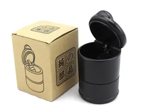 Asbak Mobil LED Car Storage Organizer Tempat Sampah Mobil Asbak Portable Hitam bisa untuk Koin Car Ashtray Cup Asbak Mobil