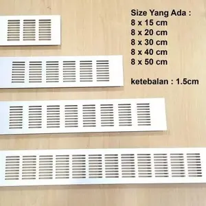 8 x 45 cm Saringan Udara Lubang Hawa Angin Ventilator ALUMUNIUM KOTAK
