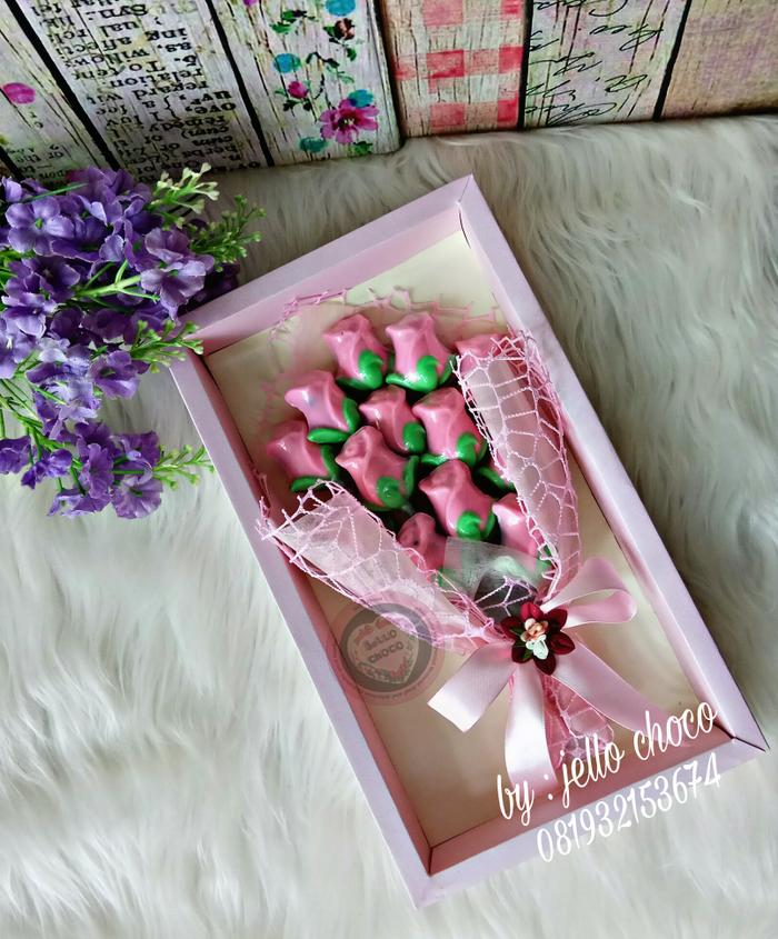 Gambar coklat buket bunga mawar dari Jello Choco Jakarta Barat Tokopedia