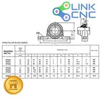 Gambar Bracket Bearing KP08 Bore 8mm Pillow Block Bearing CNC Part - 8 MM dari LINK CNC Kota Padang 3 Tokopedia
