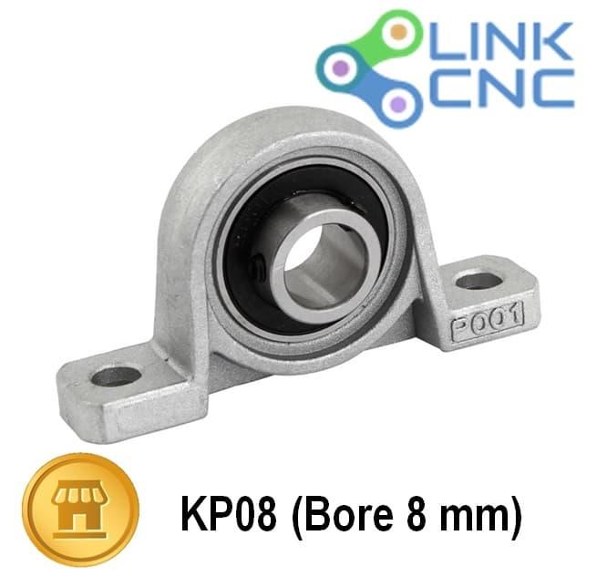 Gambar Bracket Bearing KP08 Bore 8mm Pillow Block Bearing CNC Part - 8 MM dari LINK CNC Kota Padang Tokopedia