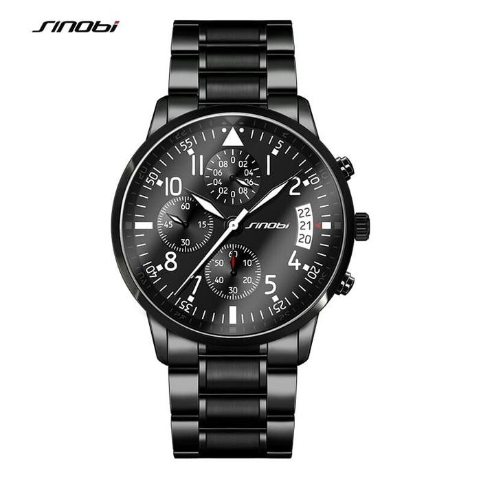 Gambar Jam Tangan Pilot Unik Cowo Sinobi Black Chronograph Murah dari Tali Jam Tangan com Kota Tangerang Selatan Tokopedia