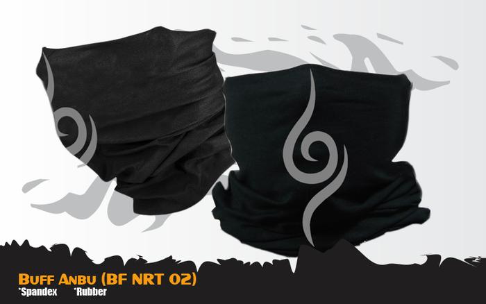 Masker Anime Naruto Bandana Anbu Hitam Penutup Muka Buff BF NRT 02