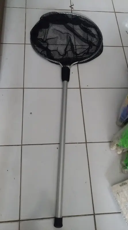 Serokan ikan koi gagang alumunium tebal 120cm 0