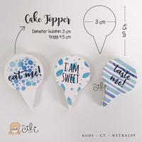 Gambar (TOPER netral09) cake topper penghias cupcake lucu dan unik sweet blue dari i am CiLi Kota Tangerang 1 Tokopedia