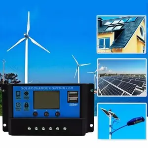 Digital Solar Charger Controller 30A. Auto Volt 12V-24V. USB