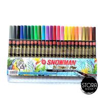Gambar Snowman Brushpen Brush Pen Kuas Set 24 warna BM-24 Lettering Doodle dari STORA - Art Supplier Kota Bandung 2 Tokopedia