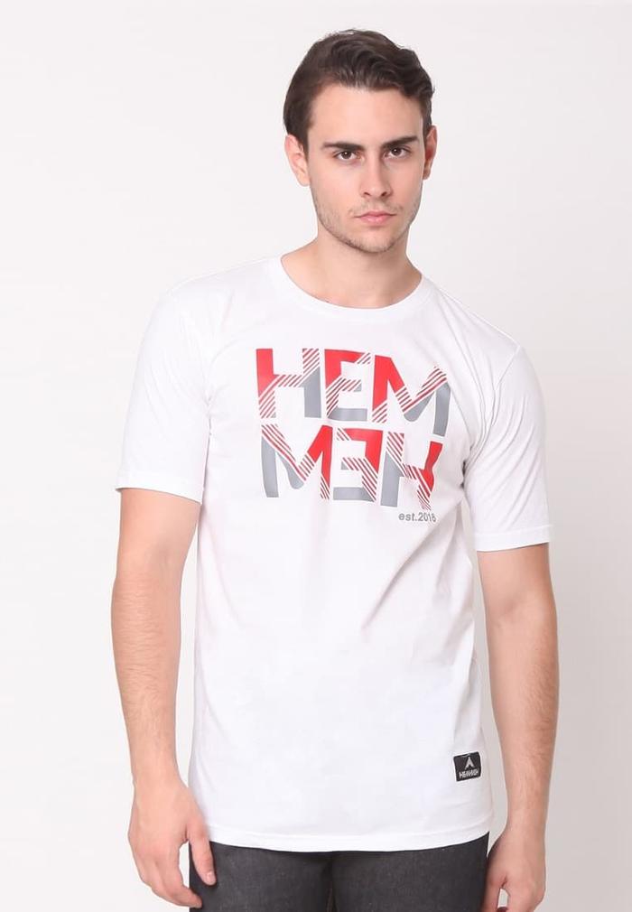 Gambar T-Shirt White Plain Hemmeh - XL dari HEMMEH.ID Kota Bandung Tokopedia