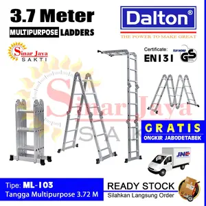 Tangga Lipat 3.8 Meter Alumunium Multipurpose Ladder